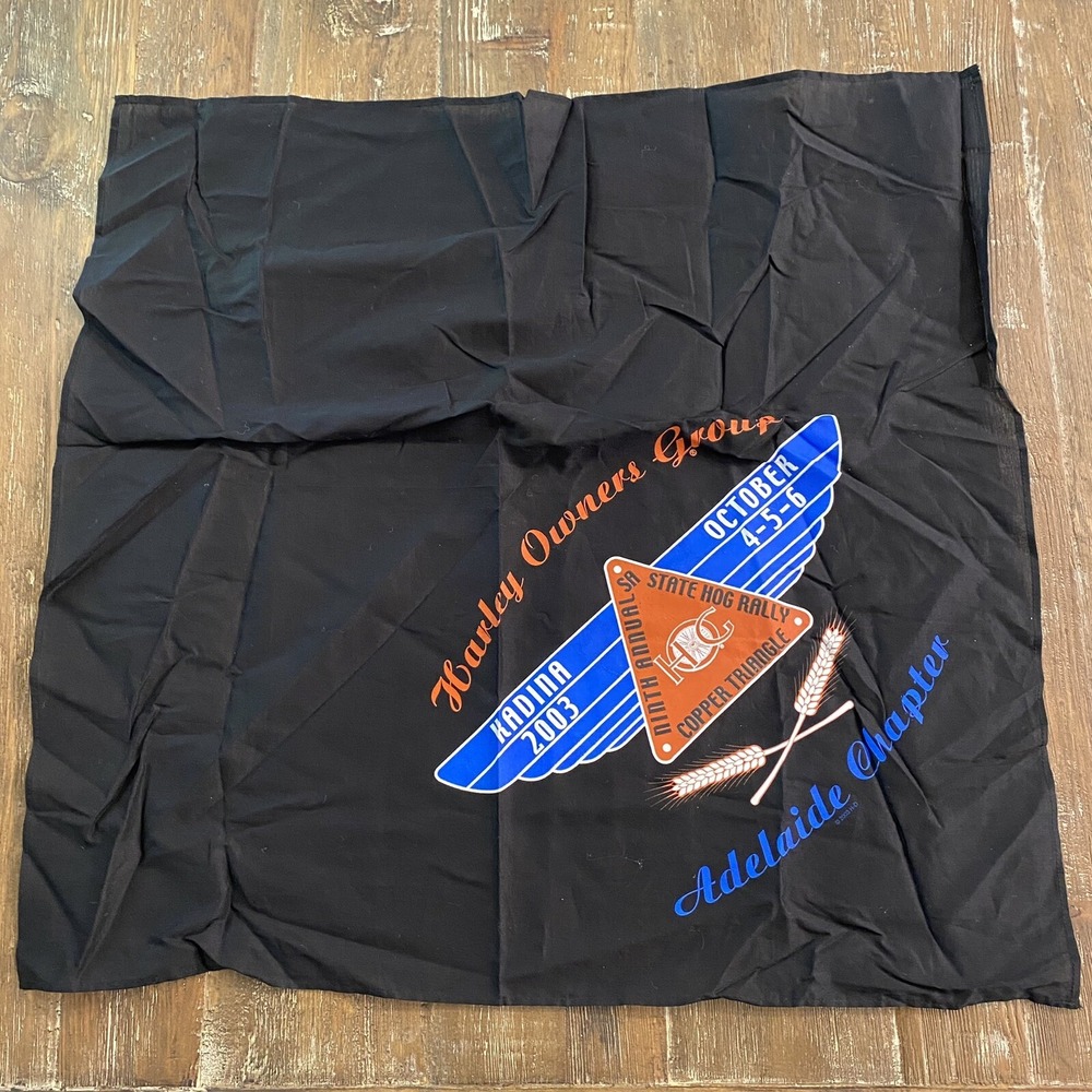 VTG Harley Davidson 100th Anniversary 2003 HOG Adelaide Chapter Bandana Kadina
